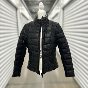 RARE- Culthread - FARADAY II recycled vegan leather puffer jacket Black - M